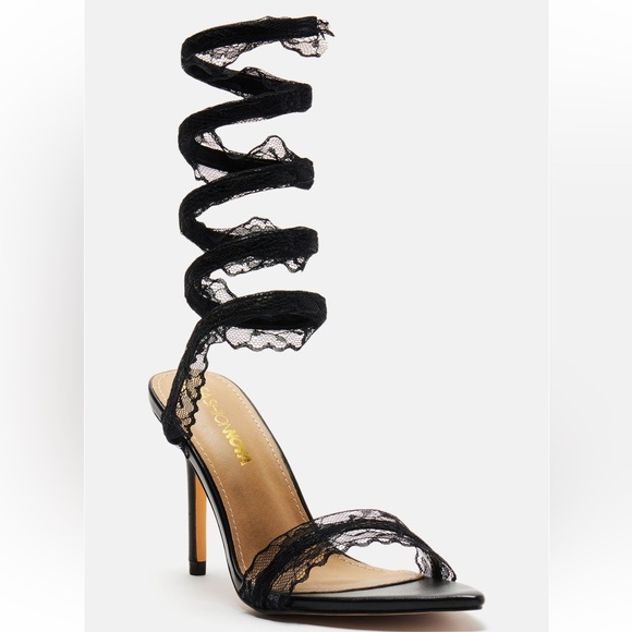 Lace Wrap Up heels size 10- Brand New - Picture 4 of 7